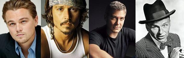 DiCaprio, Depp, Clooney e Sinatra