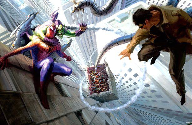 Modelo do espaço do Homem-Aranha, com direito a elevador que cai!