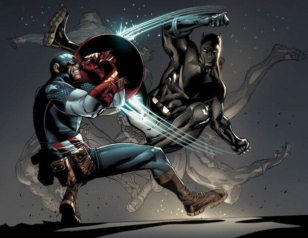 black panther fight captain america