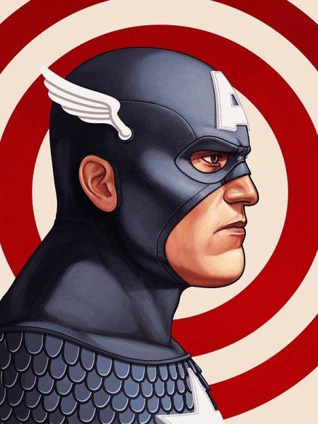 Captain-America-Mike-Mitchell-Mondo-Marvel-450x600