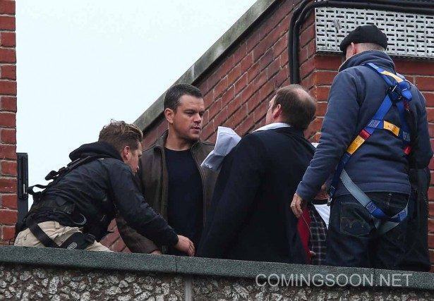 Matt Damon films a scene on a London rooftop for the latest movie in the Bourne franchise Featuring: Matt Damon Where: London, United Kingdom When: 10 Nov 2015 Credit: WENN.com