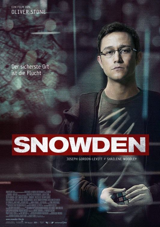 Joseph Gordon-Levitt encarna o espião Snowden no cartaz da cinebiografia