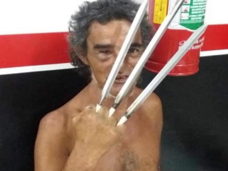 Wolverine brasileiro é preso após ameaçar policiais com garras