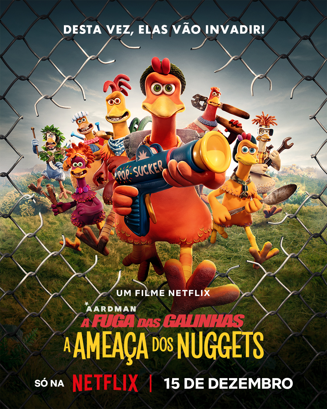 A Fuga das Galinhas: A Ameaça dos Nuggets  Sequência do clássico de  animação ganha trailer e pôster pela Netflix - Cinema com Rapadura
